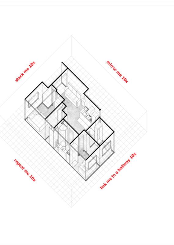 Intro 2 Typical Axonometric Of Apartment Unit